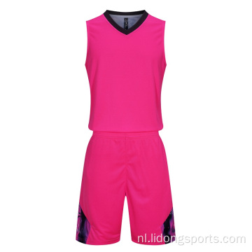 Groothandel aangepast Polyester goedkope basketbalshirt